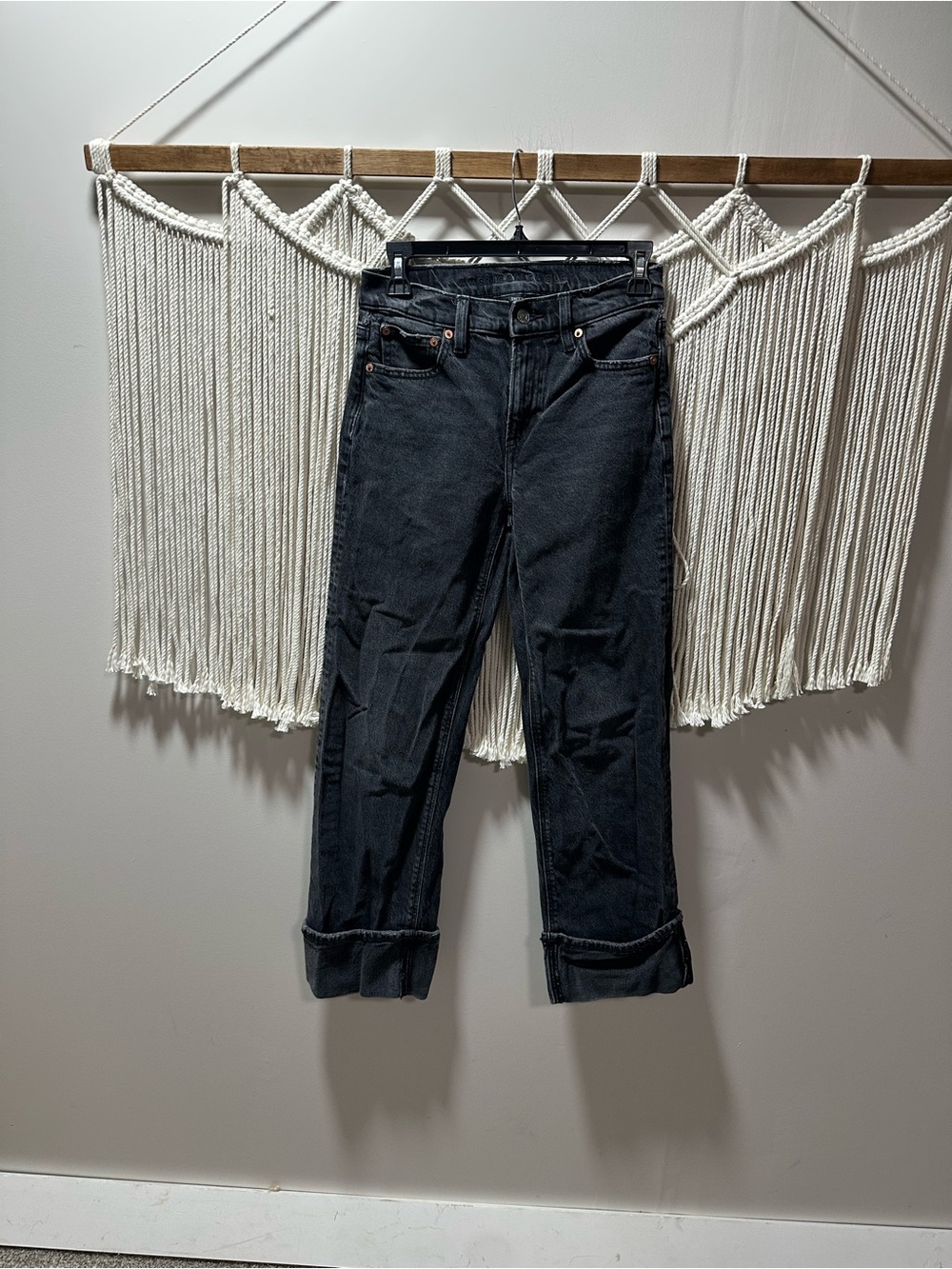 American Eagle Outfitters Dark Gray Boyfriend Jeans